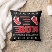 ジョギングGet Fit やる気を起こさせる Support Mag Throw Pil クッション (ブランケット)