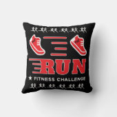 ジョギングGet Fit やる気を起こさせる Support Mag Throw Pil クッション (裏面)