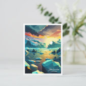 ジョクルサロンアイスランドトラベルヴィンテージイラストレーション ポストカード (スタンド正面)