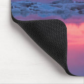 ジョクルサロン氷河ラグーン上空の夕日 マウスパッド (コーナー)