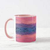 ジョクルサロン氷河ラグーン上空の夕日 マグカップ (左)