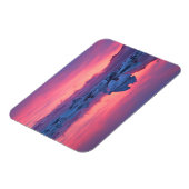 ジョクルサロン氷河ラグーン上空の夕日 マグネット (左側)