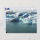 ジョクルサロン氷河ラグーン、アイスランド ポストカード (正面/裏面)
