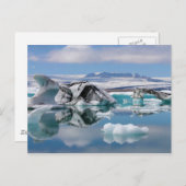 ジョクルサロン氷河湖インアイスランドパノラマ ポストカード (正面/裏面)