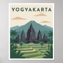 ジョグジャカルタ インドネシア 旅行ポスター