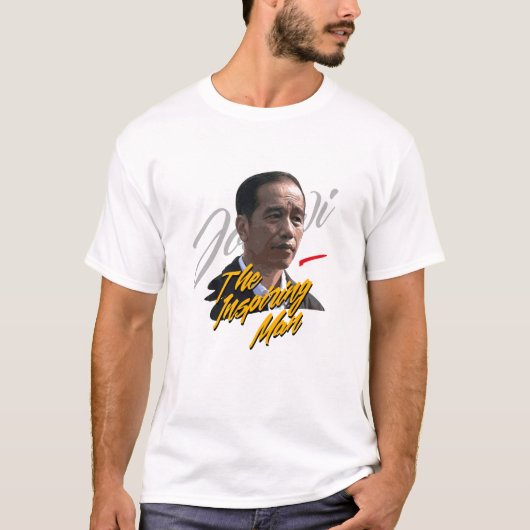 ジョコウィ 気概に満ちた人 Tシャツ (正面)