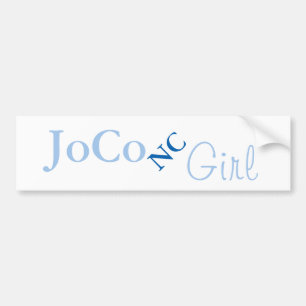 ジョコNCガールオンホワイト バンパーステッカー