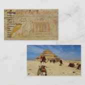 ジョザーのピラミッド、エジプト、フクロウ·ヒエログリフィクス 名刺 (正面/裏面)