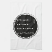 "ジョシュアからの強く、勇気がある"聖書の詩があって下さい キッチンタオル (縦)