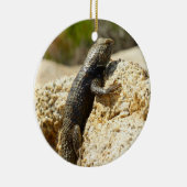 ジョシュアの木で黄色い背のとげのあるトカゲ セラミックオーナメント (右)