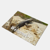 ジョシュアの木で黄色い背のとげのあるトカゲ ドアマット (アングル)