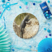 ジョシュアの木で黄色い背のとげのあるトカゲ ペーパープレート (パーティー)