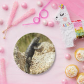 ジョシュアの木で黄色い背のとげのあるトカゲ ペーパープレート (パーティー)