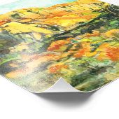 ジョシュアの木の日没 – 水の色絵画の フォトプリント            (角)