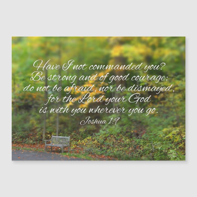 ジョシュアの1:9の聖書の詩のクリスチャンの聖なる書物、経典 (正面)