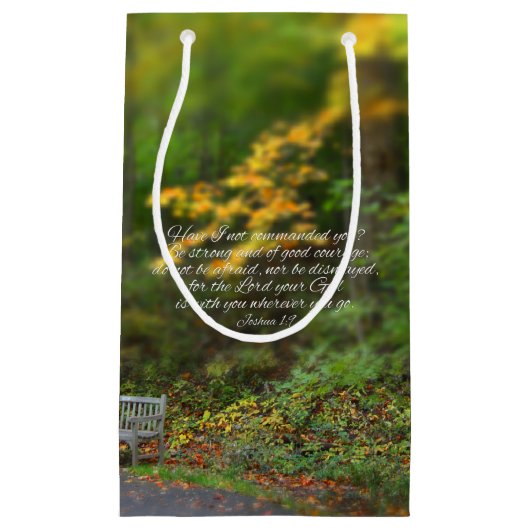 ジョシュアの1:9の聖書の詩のクリスチャンの聖なる書物、経典 スモールペーパーバッグ (正面)