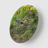 ジョシュアの1:9の聖書の詩のクリスチャンの聖なる書物、経典 ラウンド壁時計 (傾斜)