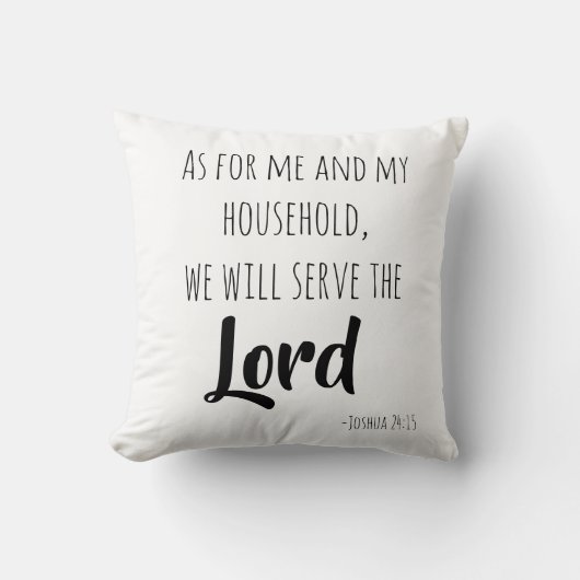 ジョシュアの24:15の装飾用クッション クッション (正面)
