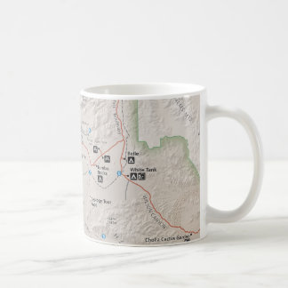 ジョシュアツリーの地図のマグ コーヒーマグカップ