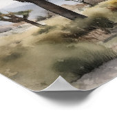 ジョシュアツリーウォーターカラーアートプリントポスター ポスター (角)