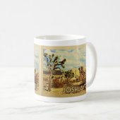 ジョシュアツリーカリフォルニアヴィンテージトラベル コーヒーマグカップ (正面右)