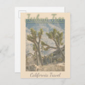 ジョシュアツリーカリフォルニアヴィンテージトラベル ポストカード (正面/裏面)