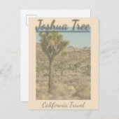 ジョシュアツリーカリフォルニアヴィンテージ旅行はがき ポストカード (正面/裏面)