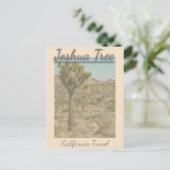 ジョシュアツリーカリフォルニアヴィンテージ旅行はがき ポストカード (スタンド正面)
