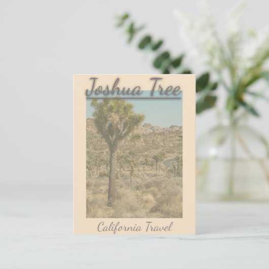 ジョシュアツリーカリフォルニアヴィンテージ旅行はがき ポストカード (スタンド正面)