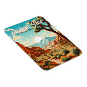 ジョシュアツリーナショナルパークイラストレーションレトロ マグネット (右側)