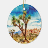 ジョシュアツリーナショナルパークカリフォルニアウォーター色 セラミックオーナメント (左)