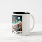 ジョシュアツリーナショナルパークカリフォルニアデザートスクエア ツートーンマグカップ (正面右)