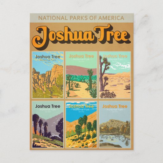 ジョシュアツリーナショナルパークカリフォルニアランドマーク ポストカード (正面)
