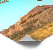 ジョシュアツリーナショナルパークカリフォルニアヴィンテージ ポスター (角)