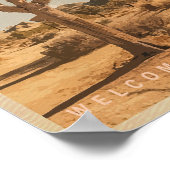 ジョシュアツリーナショナルパークカリフォルニアヴィンテージ ポスター (角)