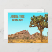 ジョシュアツリーナショナルパークカリフォルニアヴィンテージ ポストカード (正面/裏面)