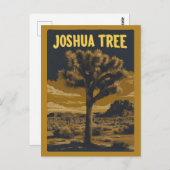 ジョシュアツリーナショナルパークカリフォルニアヴィンテージ ポストカード (正面/裏面)