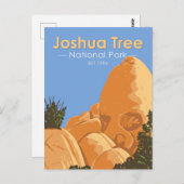 ジョシュアツリーナショナルパークスカルロックカリフォルニア ポストカード (正面/裏面)