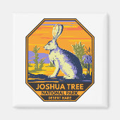 ジョシュアツリーナショナルパークデザートヘアヴィンテージ マグネット (正面)