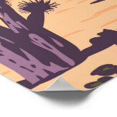 ジョシュアツリーナショナルパークトゥレ春ヴィンテージ ポスター (角)