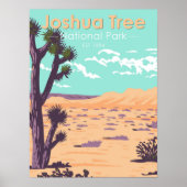 ジョシュアツリーナショナルパークトゥレ春ヴィンテージ ポスター (正面)