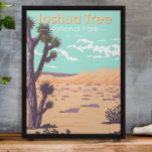 ジョシュアツリーナショナルパークトゥレ春ヴィンテージ ポスター<br><div class="desc">Joshua Treeベクトルアートワーク。この公園はヨシュアの木々が連なる地域の名前で、コロラド州のサボテン砂漠とモハベ砂漠を跨いで点々のあるある。</div>