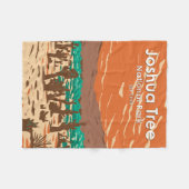 ジョシュアツリーナショナルパークトルコフラッツサンドデュネス フリースブランケット (正面(横))