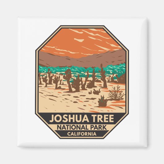 ジョシュアツリーナショナルパークトルコフラッツサンドデュネス マグネット (正面)