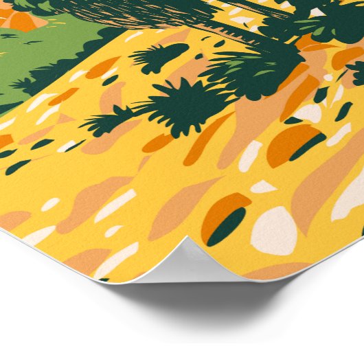 ジョシュアツリーナショナルパークフォルティニンパームスオアシス ポスター (角)