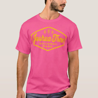 ジョシュアツリーナショナルパークレトロ六角バッジキャンプ Tシャツ