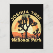 ジョシュアツリーナショナルパークヴィンテージトラベルデザート ポストカード (正面)