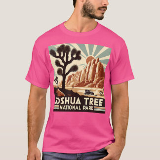ジョシュアツリーナショナルパークヴィンテージハイキングキャンプO Tシャツ