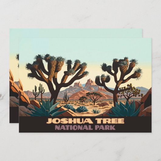 ジョシュアツリーナショナルパーク砂漠 招待状 (正面/裏面)