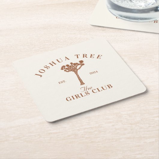 ジョシュアツリーバチェロレッテガールズクラブ スクエアペーパーコースター (アングル)